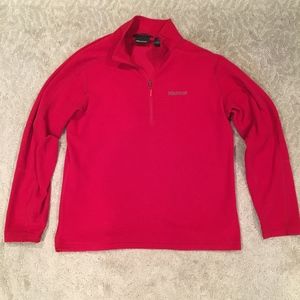 Marmot Quarter Zip Fleece Jacket - Red